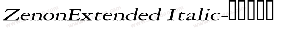 ZenonExtended Italic字体转换